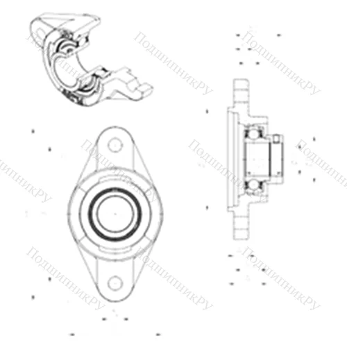 Подшипниковый узел шариковый радиальный ESFLZ 208
