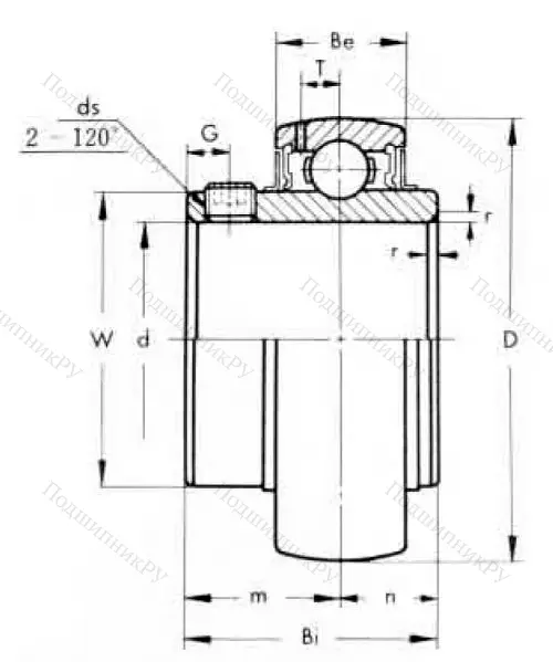 Корпусный подшипник UC 206-18 ASAHI