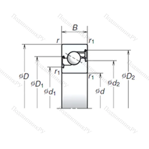 Подшипник шариковый упорно-радиальный