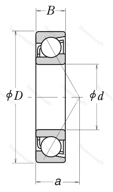 Однорядный шариковый подшипник 7316 A