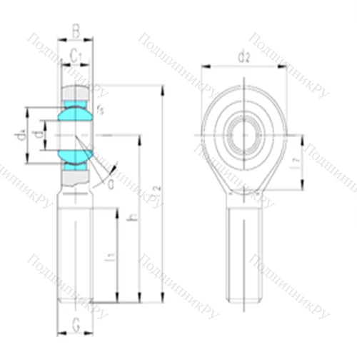 Подшипник скольжения сферический SA 60ET-2RS
