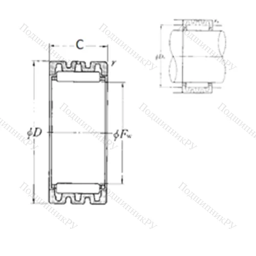 Подшипник игольчатый радиальный RNA 4907S