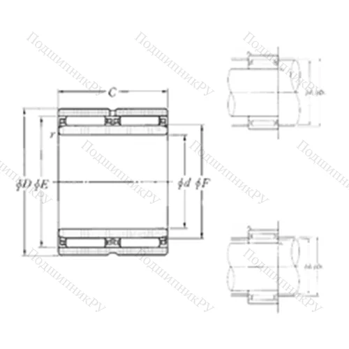 Подшипник игольчатый радиальный NAO-45?72?40ZW