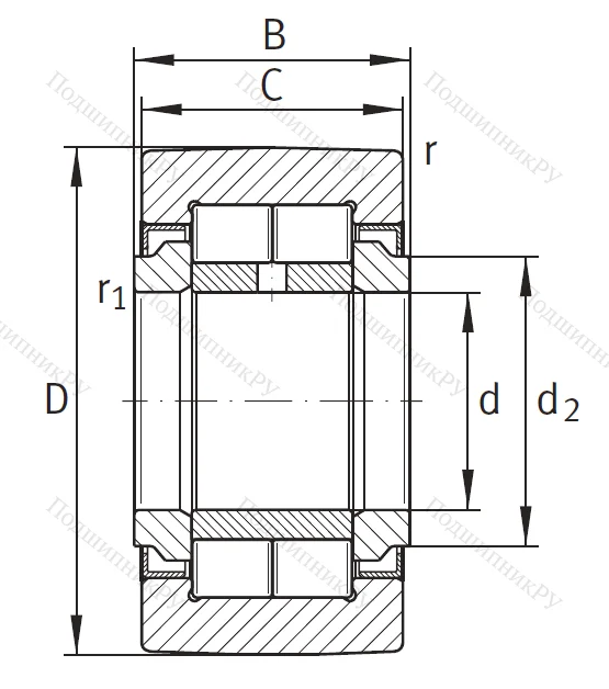 Игольчатый подшипник NUTR 2562 A