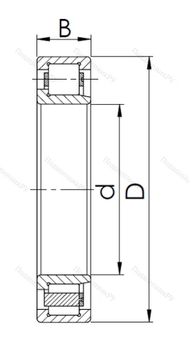 Цилиндрический роликовый подшипник 42308 Л (NJ 308 M) в Волжском