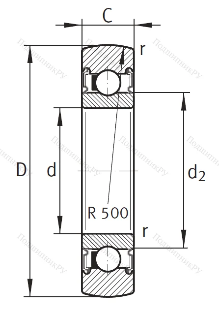 Подшипник LR 206 2RSR