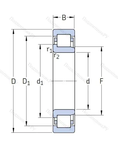 Роликовый цилиндрический подшипник NJ 213 ECJ/C 3 от производителя  SKF