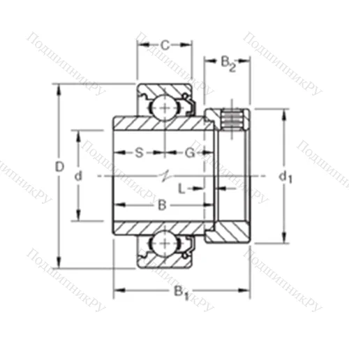 Подшипник шариковый радиальный 1101KL от производителя  TIMKEN