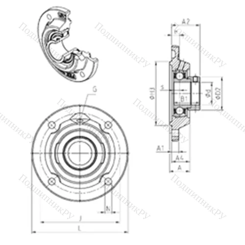 Подшипниковый узел шариковый радиальный ESFEE 208