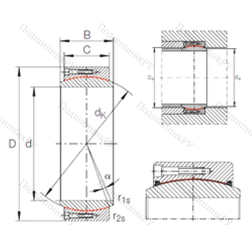 Подшипник скольжения сферический GE 600 DW