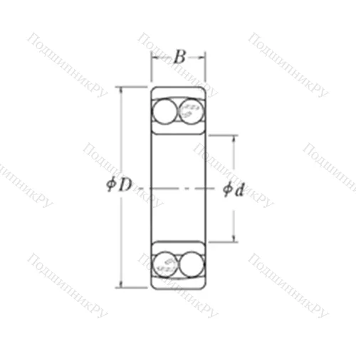 Подшипник шариковый радиальный самоцентрирующийся NLJ 2.1/2