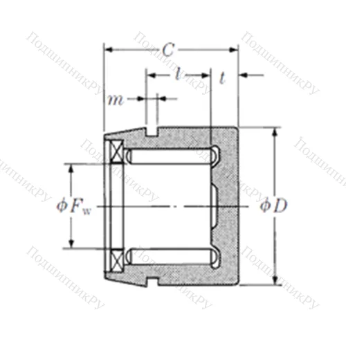 Подшипник игольчатый радиальный NSA 024A
