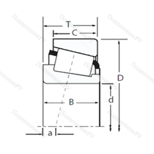 Подшипник роликовый радиально-упорный 71437/71750 от производителя  TIMKEN