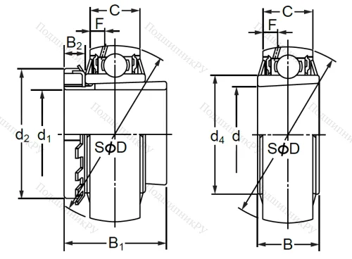 Корпусный подшипник UK 318 в Волжском