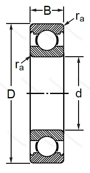 Шариковый однорядный подшипник 6-311 A (6311) в Волжском