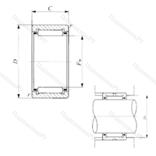 Подшипник игольчатый радиальный TAF 121916/SG