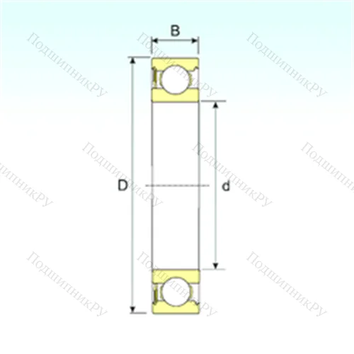 Подшипник шариковый радиальный 6317-RS от производителя  ISB