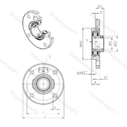 Подшипниковый узел шариковый радиальный