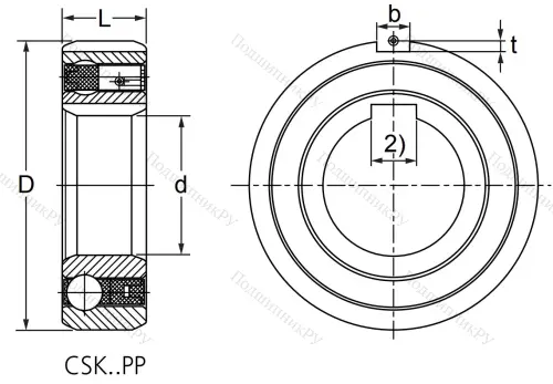 Подшипник обгонной муфты  CSK 15 PP в Волжском