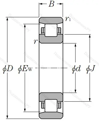 Роликовый цилиндрический подшипник