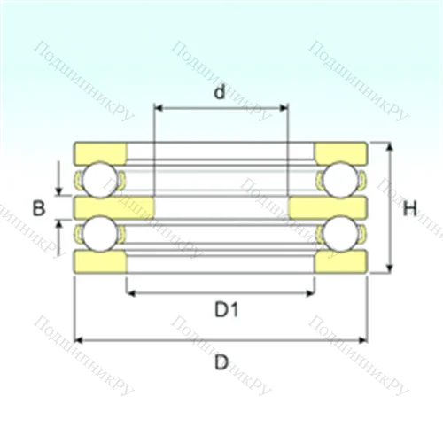Подшипник шариковый упорный 52232 M от производителя  ISB