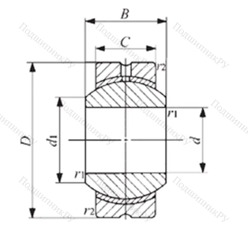 Подшипник скольжения сферический PB 6