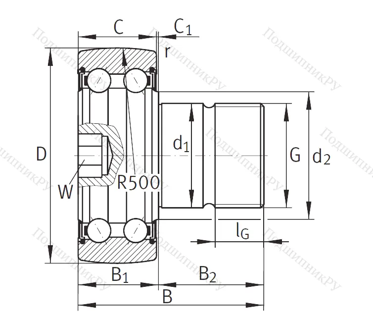 Подшипник KR 5207 2RS