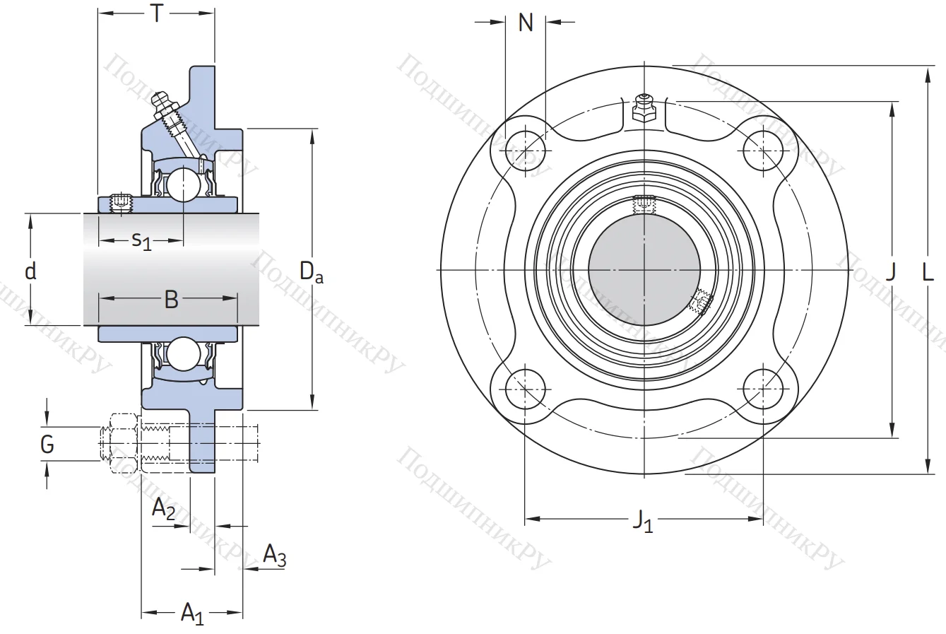 Подшипниковый корпус FYC 504