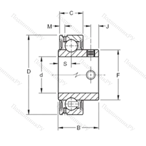 Подшипник шариковый радиальный GYA 103RR 2 от производителя  TIMKEN Подшипник шариковый радиальный GYA 103RR 2 от производителя  TIMKEN