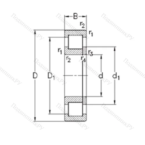 Подшипник роликовый радиальный NUP 310-E-M 6