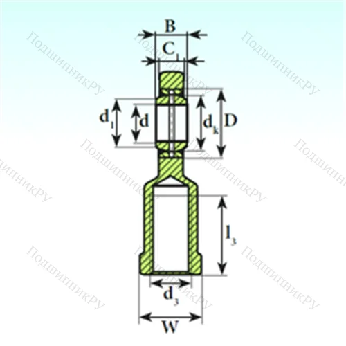 Подшипник скольжения сферический SI 17 ES 2RS