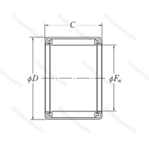 Подшипник игольчатый радиальный F-2526