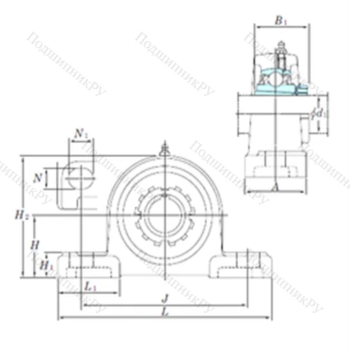 Подшипниковый узел шариковый радиальный UKP 206SC