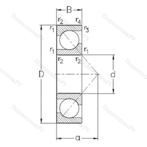 Подшипник шариковый радиально-упорный 7310-BE-MP