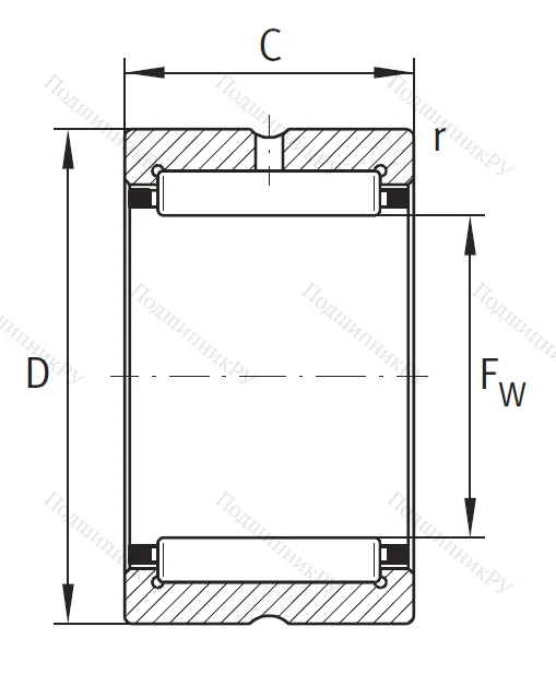Игольчатый подшипник RNA 49/22