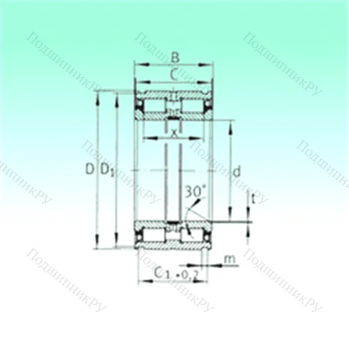 Подшипник роликовый радиальный SL 04260-PP от производителя  NBS