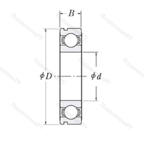 Подшипник шариковый радиальный 6838N от производителя  CYSD Подшипник шариковый радиальный 6838N от производителя  CYSD