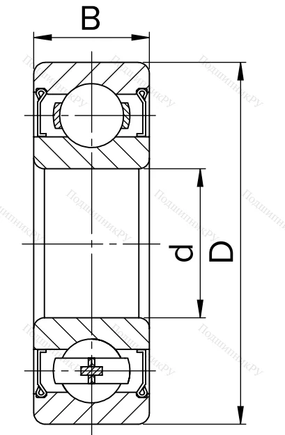 Миниатюрный шариковый подшипник 80024 T (624 ZZT) в Волжском