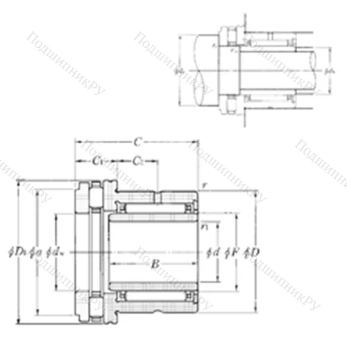 Подшипник комбинированный NKXR 35T 2+IR 30?35?20 от производителя  NTN