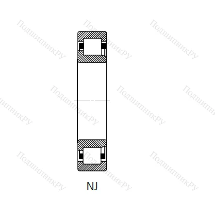 Цилиндрический роликовый подшипник 42206 (NJ 206) в Волжском
