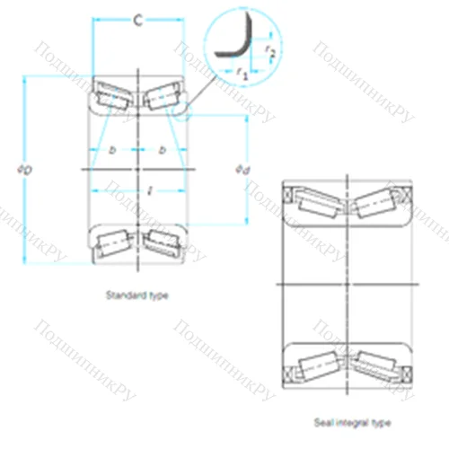 Подшипник роликовый радиально-упорный 546467