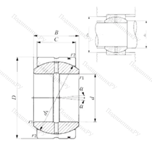 Подшипник скольжения сферический SB 457236 от производителя  IKO