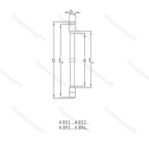 Подшипник роликовый упорный K 81108TN от производителя  SKF