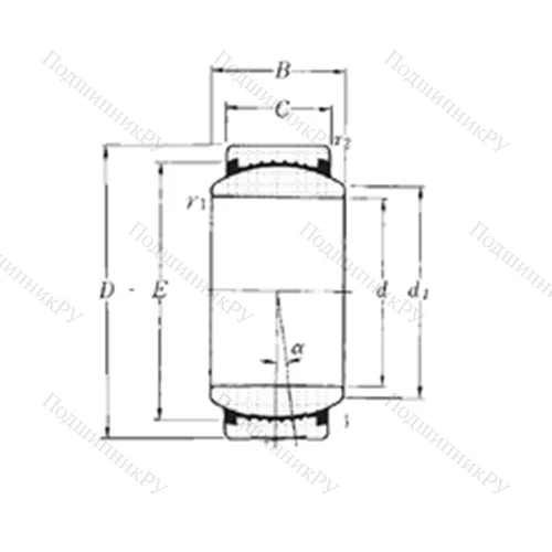 Подшипник скольжения сферический SAR 1-25SS
