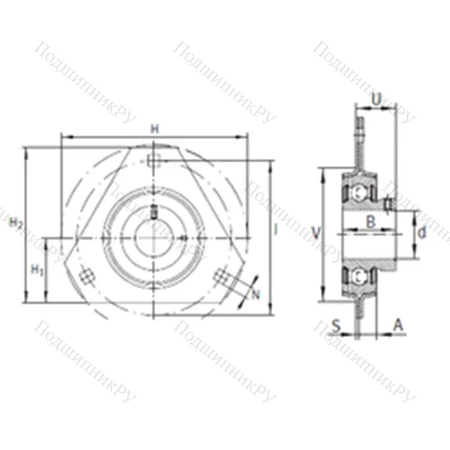 Подшипниковый узел шариковый радиальный