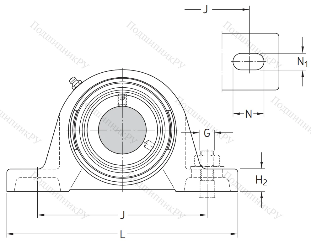 Подшипниковый корпус SY 506 M (P 206)