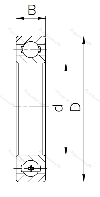 Шариковый однорядный подшипник 308 (6308) в Волжском