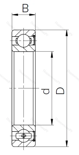 Шариковый однорядный подшипник 60107 (6007 Z) в Волжском