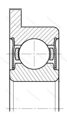 Подшипник  1880095 размер 5x13/15x4 от производителя  ГПЗ-4 Подшипник  1880095 размер 5x13/15x4 от производителя  ГПЗ-4