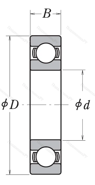 Однорядный шариковый подшипник 6314 C 3 E